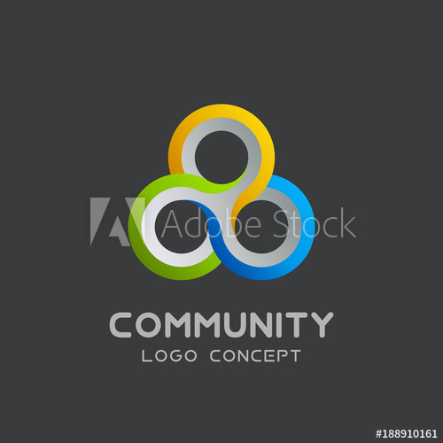 500x500 Vector Teamwork Logo Social Network Logo Design Vector Template