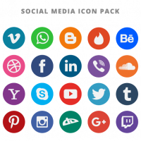 200x200 Social Network Vector Icons