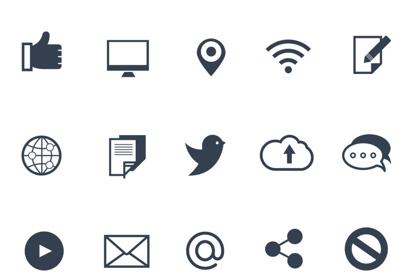 800x533 Social Media And Network Vector Icons Set
