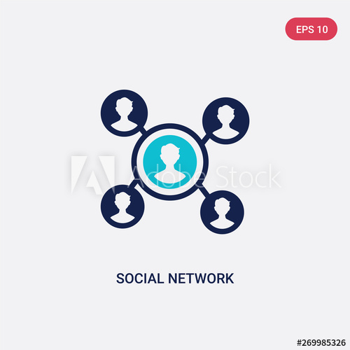 500x500 Two Color Social Network Vector Icon From Blogger And Influencer