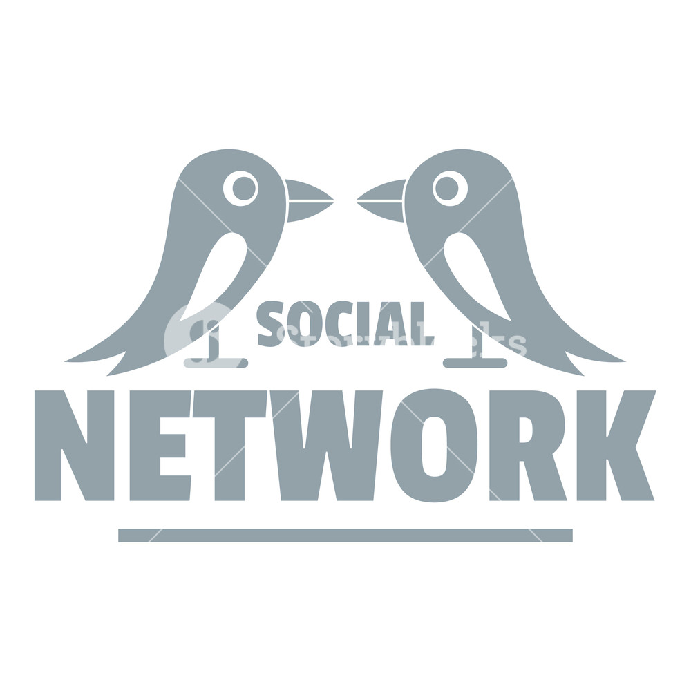 1000x1000 Bird Social Network Logo Simple Illustration Of Bird Social