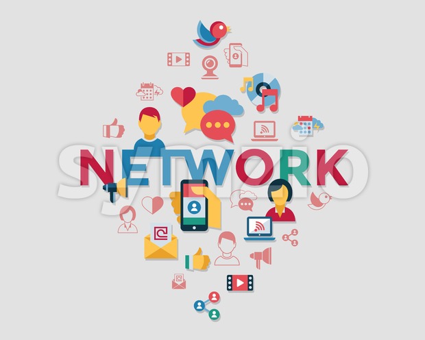 620x496 Digital Vector Social Media And Communication Network Vector