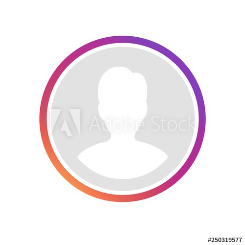 500x500 New Social Media Icon User Instagram User Frame With Gradient