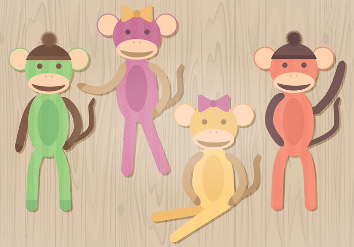 700x490 Sock Monkey Vector Illustration