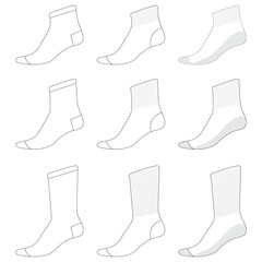 240x240 Sock Template Photos, Royalty Free Images, Graphics, Vectors