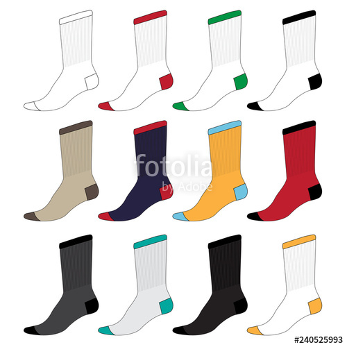 500x500 Vector Template For Socks Stock Image And Royalty Free Vector