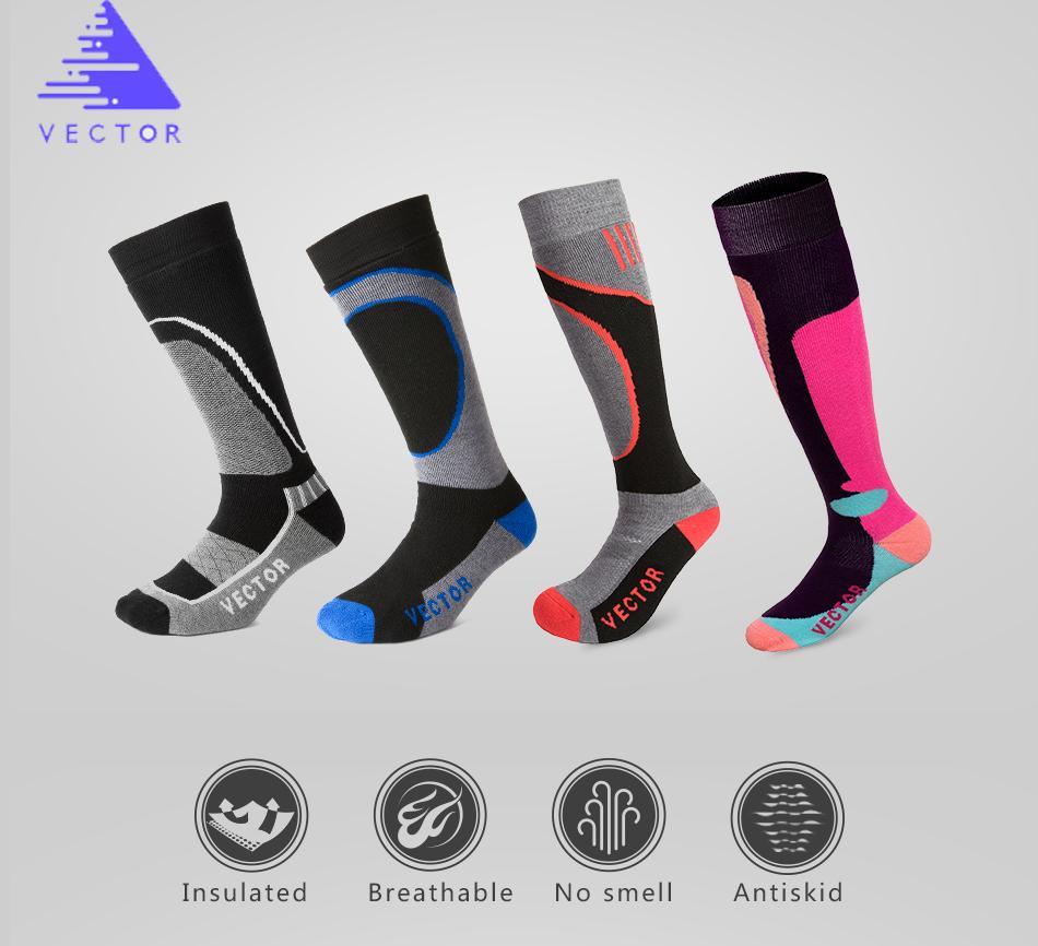 950x866 Vector Winter Warm Ski Socks Men Women Thick Merino Wool