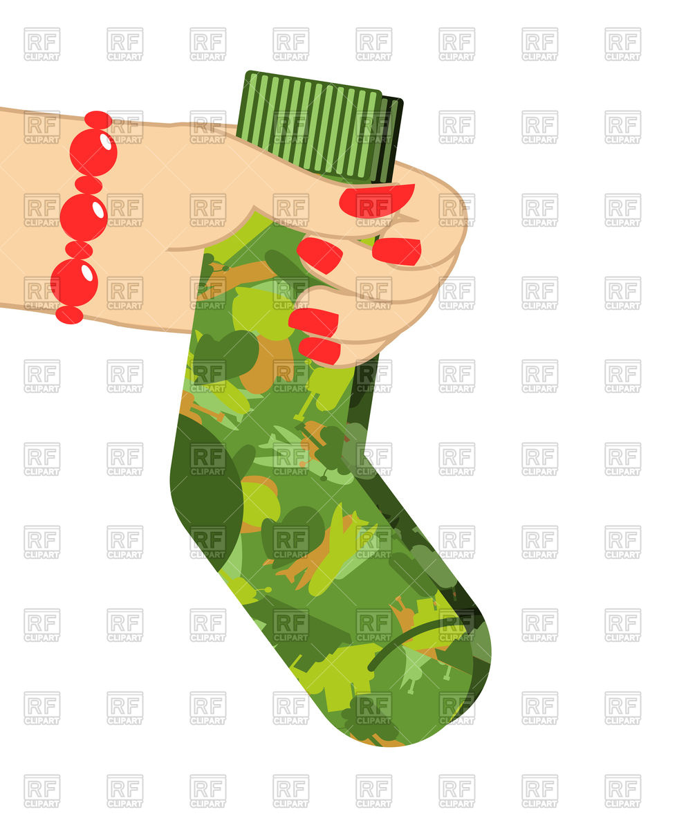 February Female Hand With Socks Vector Image Of Objects 979x1200 February Female Hand With Socks Vector Image Of Objects