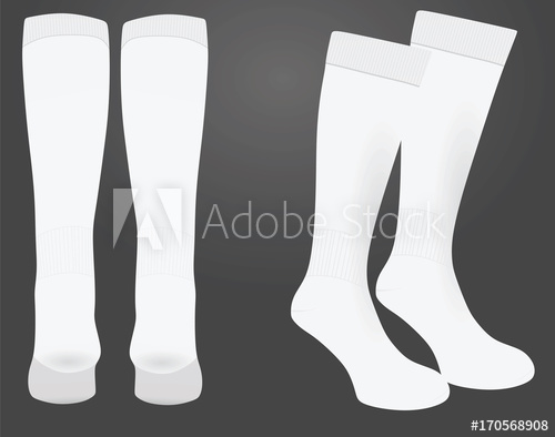 White Sport Socks Vector Illustration 500x394 White Sport Socks Vector Illustration