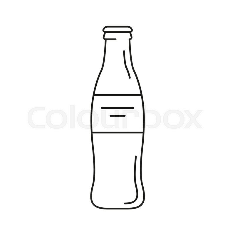 800x800 Cola Bottle Icon Outline Cola Bottle Stock Vector Colourbox