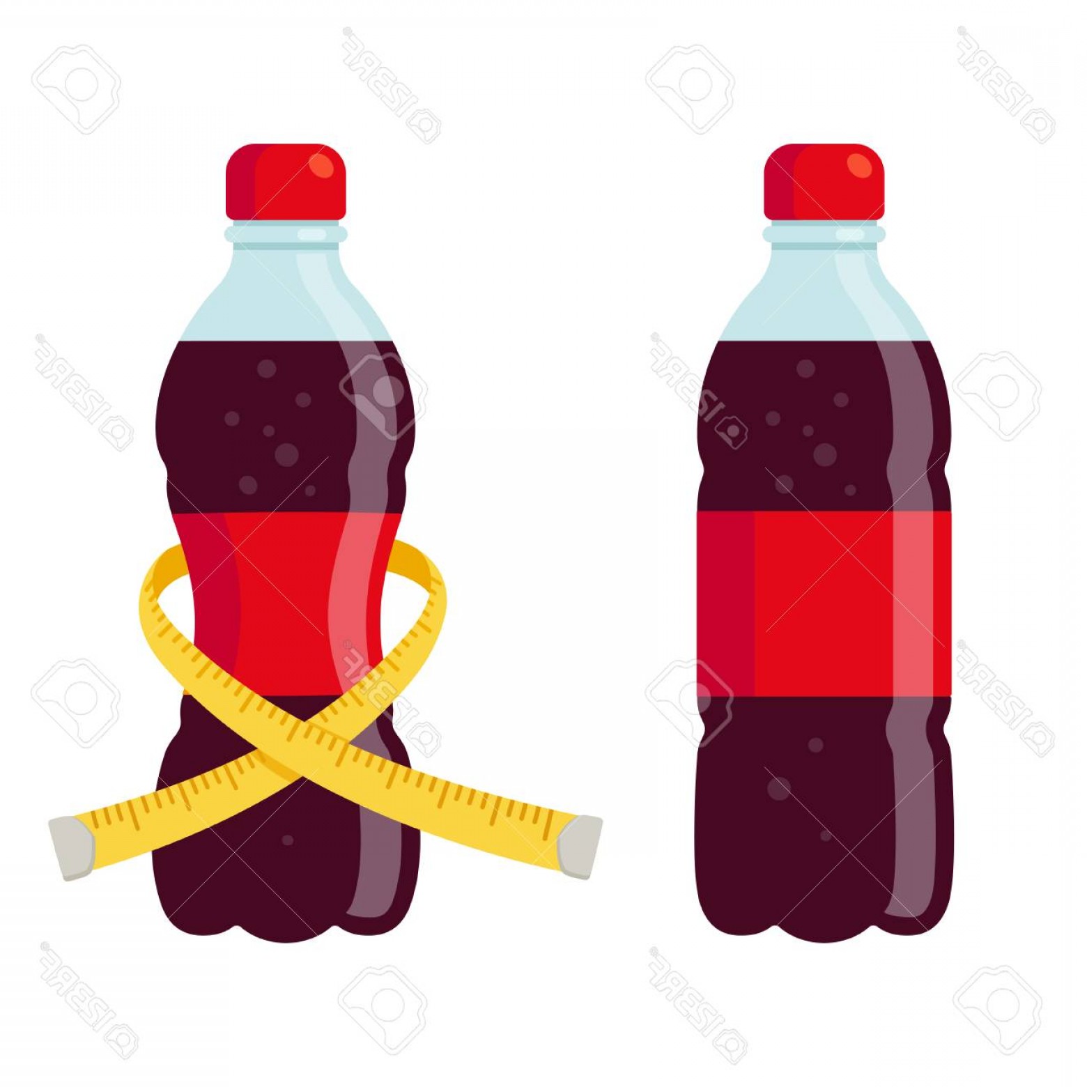 1560x1560 Photostock Vector Regular And Diet Soda Bottles Vector