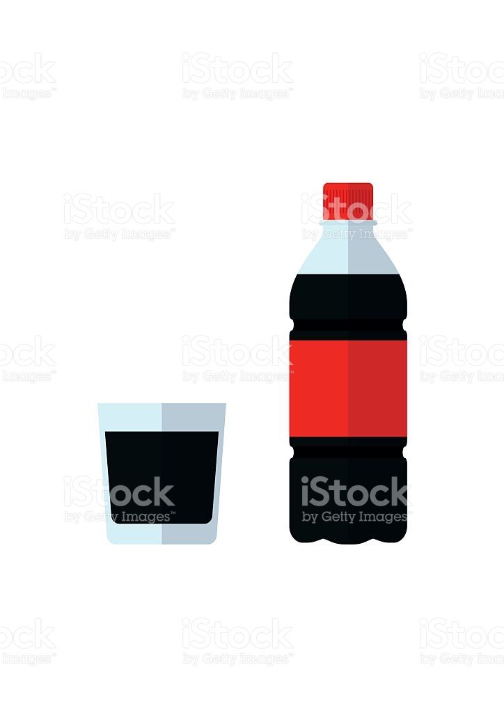 724x1024 Soda Bottle Icon And Glass Drink In Flat Style Isolated On White