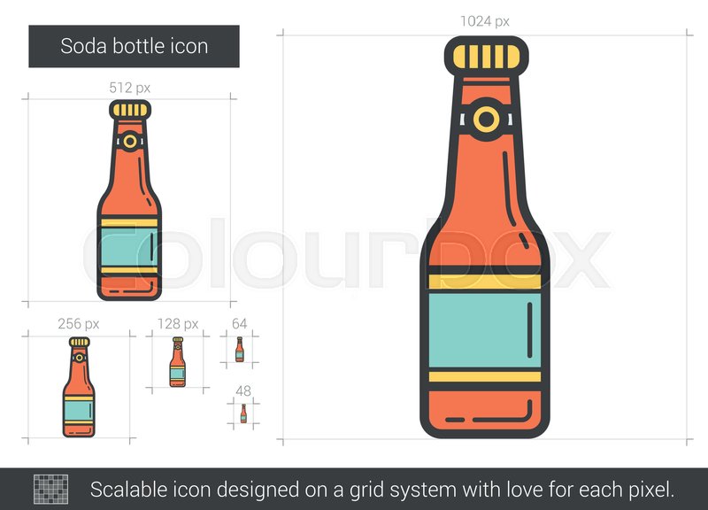 800x576 Soda Bottle Vector Line Icon Isolated Stock Vector Colourbox