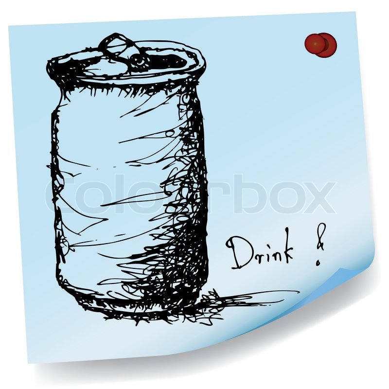 800x800 Drawing Of Soda Can Vector Isolated On Stock Vector Colourbox