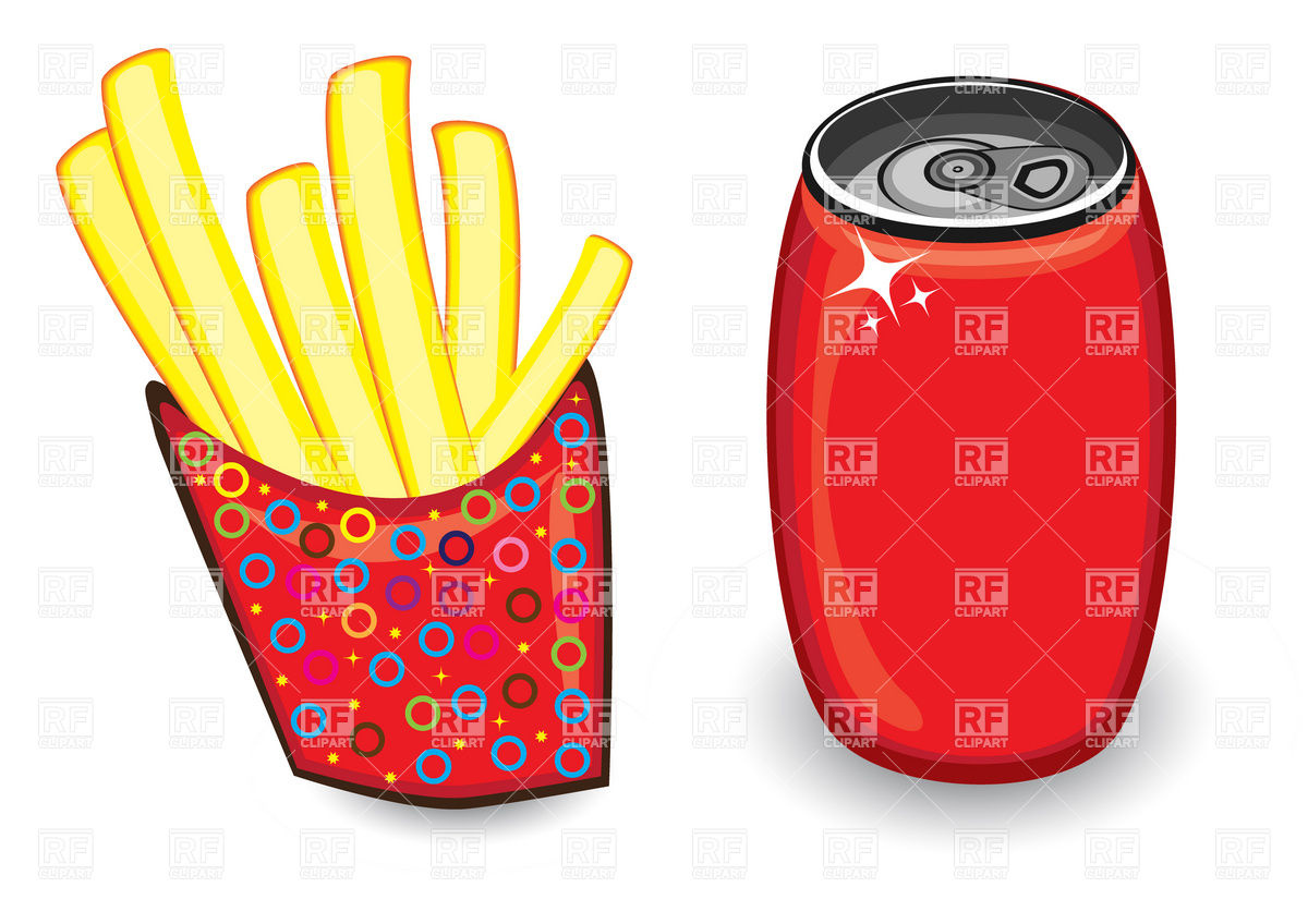 1200x848 French Fries And Red Soda Can Vector Image Of Food And Beverages
