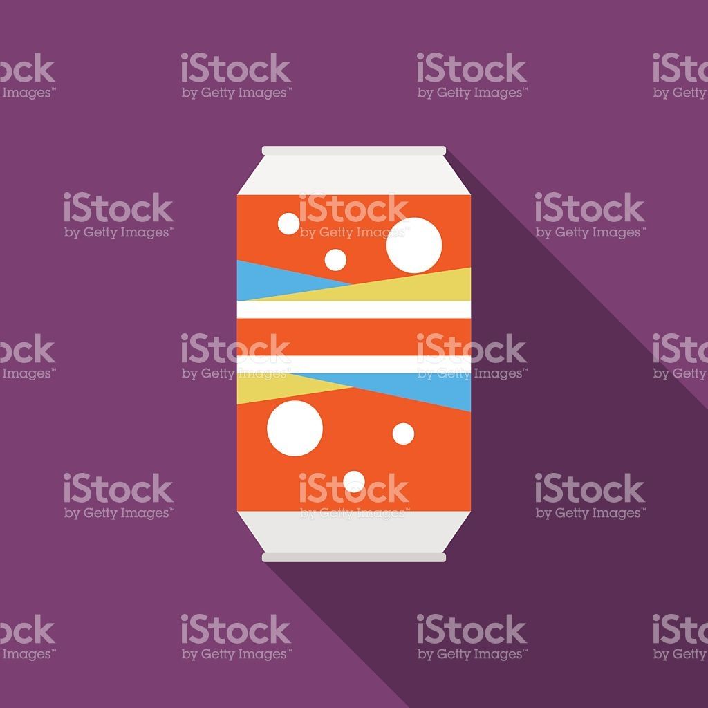1024x1024 Flat Design Modern Vector Illustration Of Soda Can Icon With Long