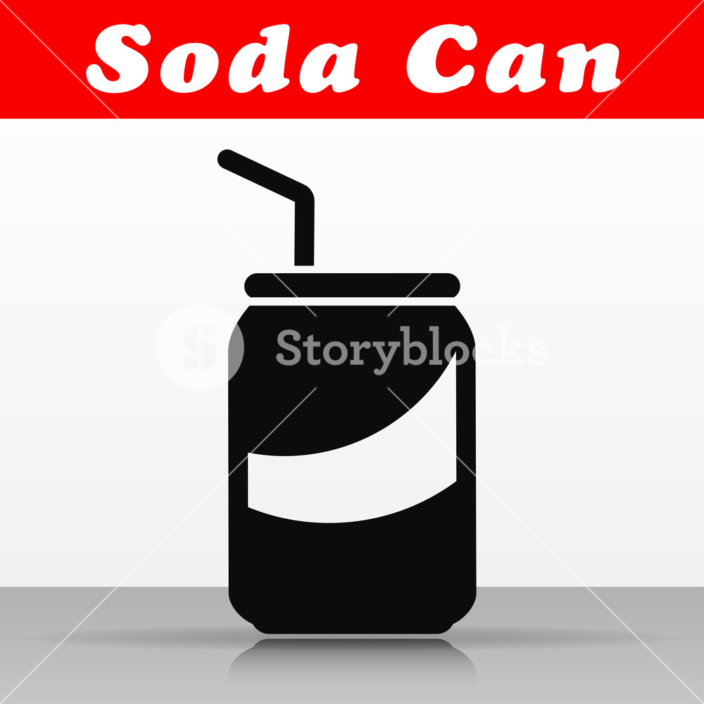 1000x1000 Illustration Of Soda Can Vector Icon Design Royalty Free Stock