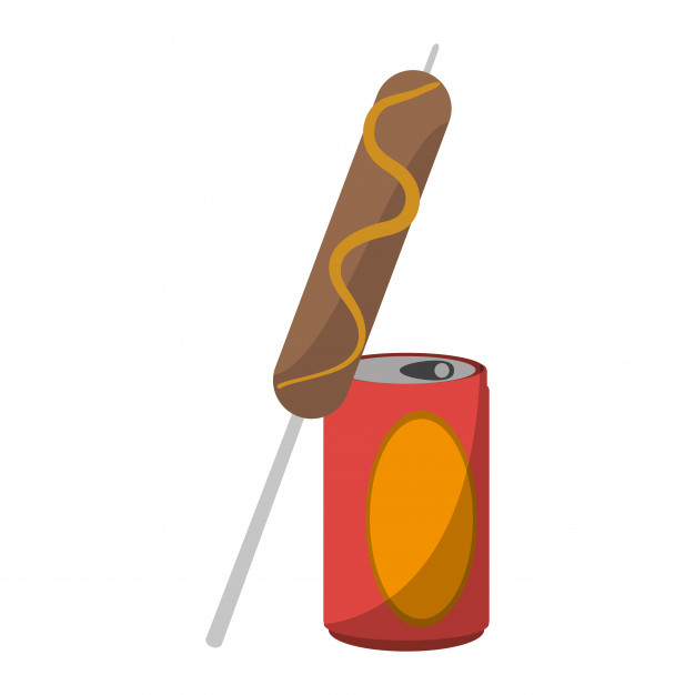 626x626 Sausage Stick With Soda Cup Vector Premium Download