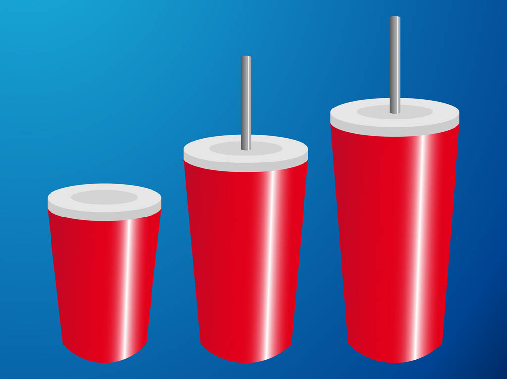 1024x765 Soda Cups Vector Art Graphics