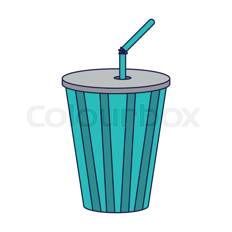 800x800 Soda Cup With Straw Isolated Vector Stock Vector Colourbox