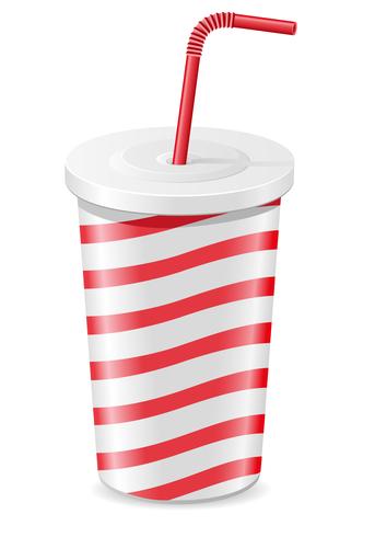 343x490 Paper Cup With Soda Vector Illustration