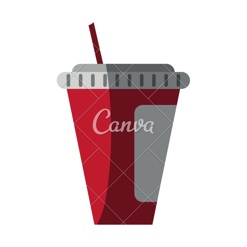 800x800 Disposable Soda Cup Vector Icon Illustration