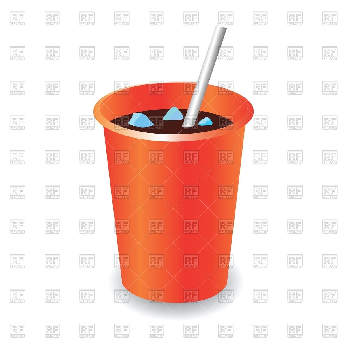 1200x1200 Soda With Drinking Straw Vector Image Of Food And Beverages