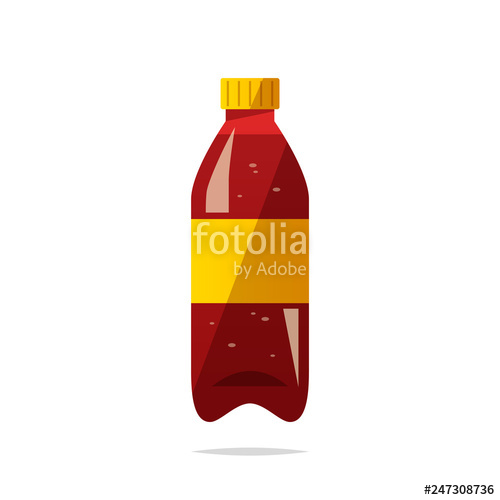 500x500 Bottle Of Soda Vector Isolated Illustration Stock Image