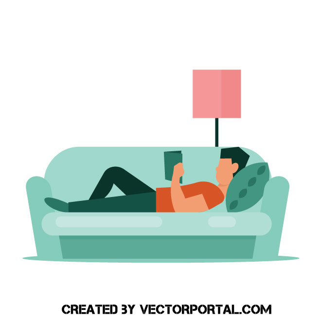 660x660 Man Reading Book On Sofa