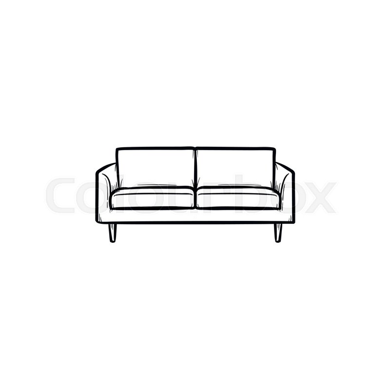 800x800 Sofa Hand Drawn Outline Doodle Icon Stock Vector Colourbox