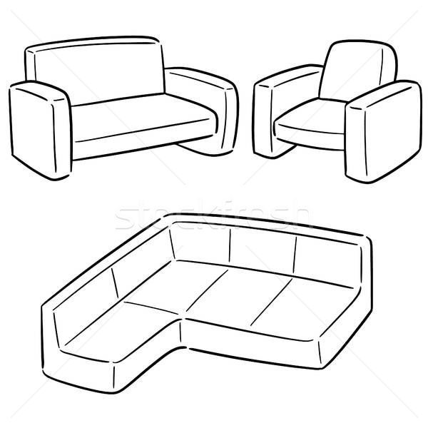 600x600 Vector Set Of Sofa Vector Illustration Chotwit Piyapramote