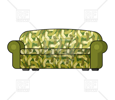 400x347 Camouflage Military Sofa Vector Image Of Objects Popaukropa