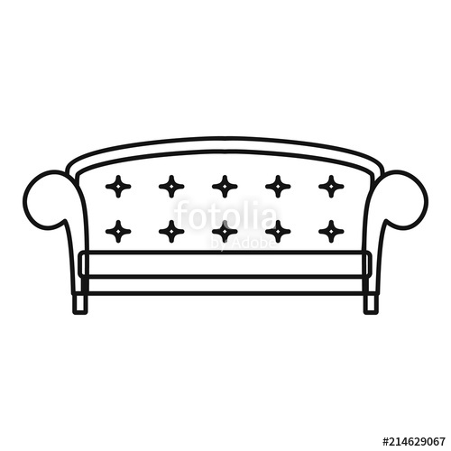 500x500 Crown Sofa Icon Outline Illustration Of Crown Sofa Vector Icon