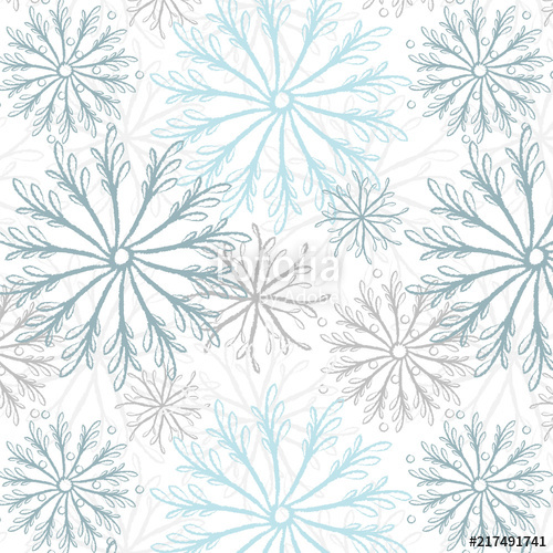 500x500 Snowflake Seamless Pattern Is Soft Pastel Colors Background