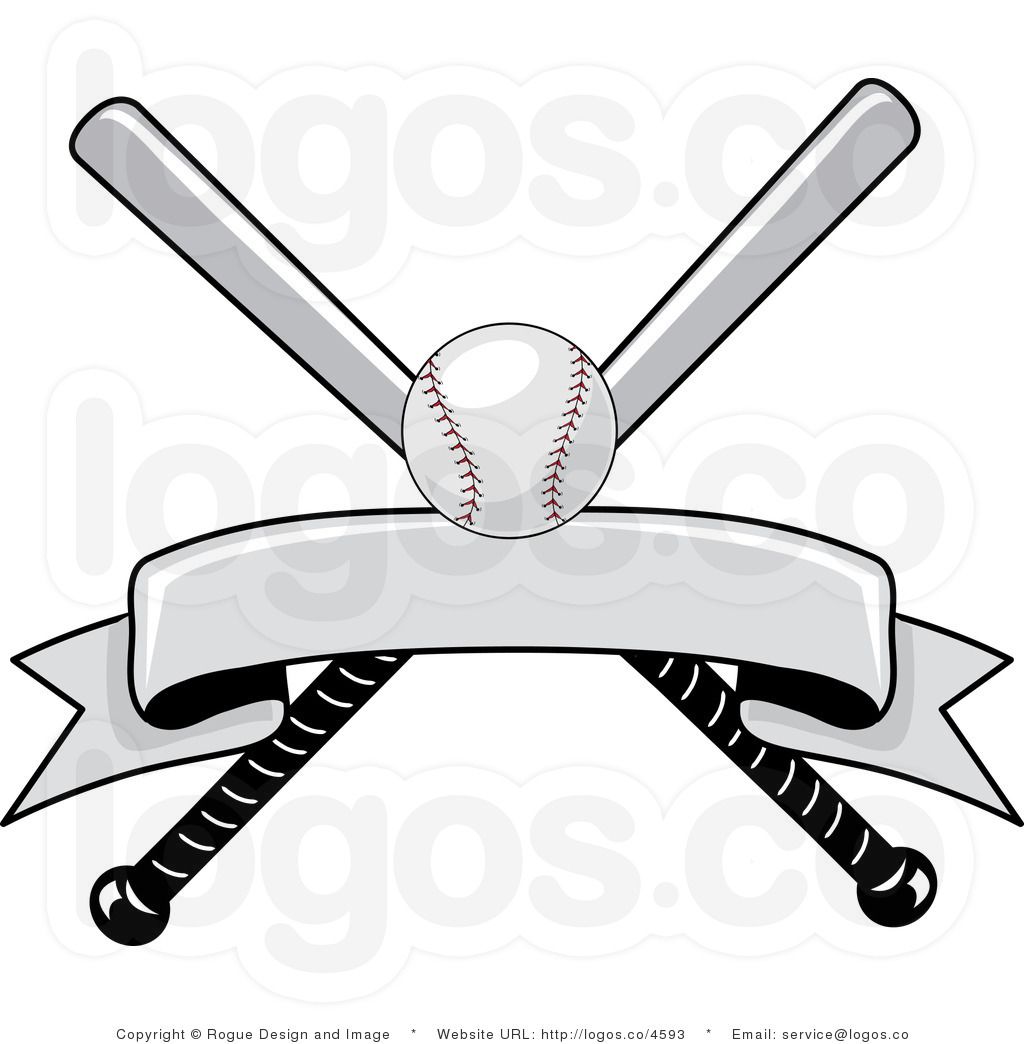 1024x1044 Royalty Free Baseball Bat And Ball With Blank Banner Logo Little