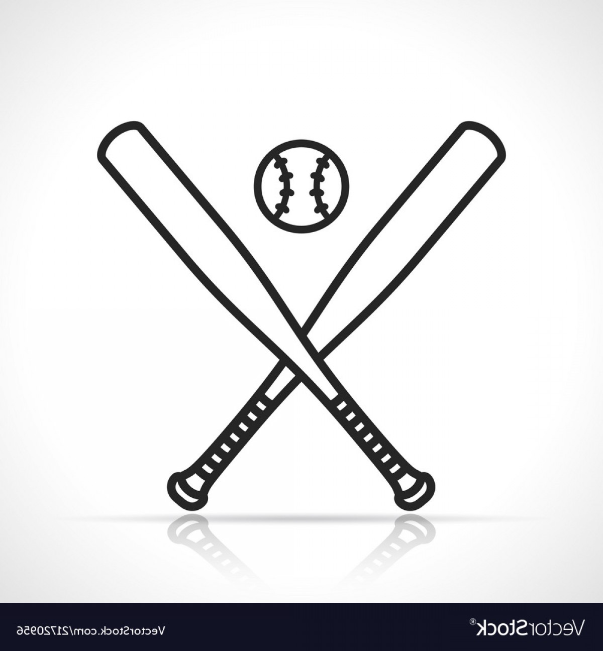 Softball Bat Vector at Vectorified.com | Collection of Softball Bat ...