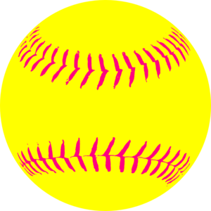 300x300 Yellow Softball Clip Art