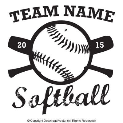 400x400 Distressed Softball T Shirt Clip Art