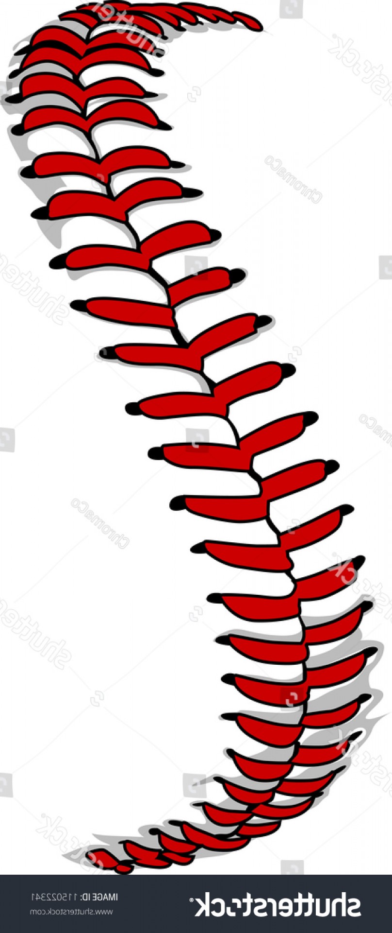 808x1920 Vector Illustration Softball Laces Baseball Soidergi