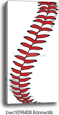 201x390 Baseball Laces Or Softball Laces Vector Image, Canvas Print