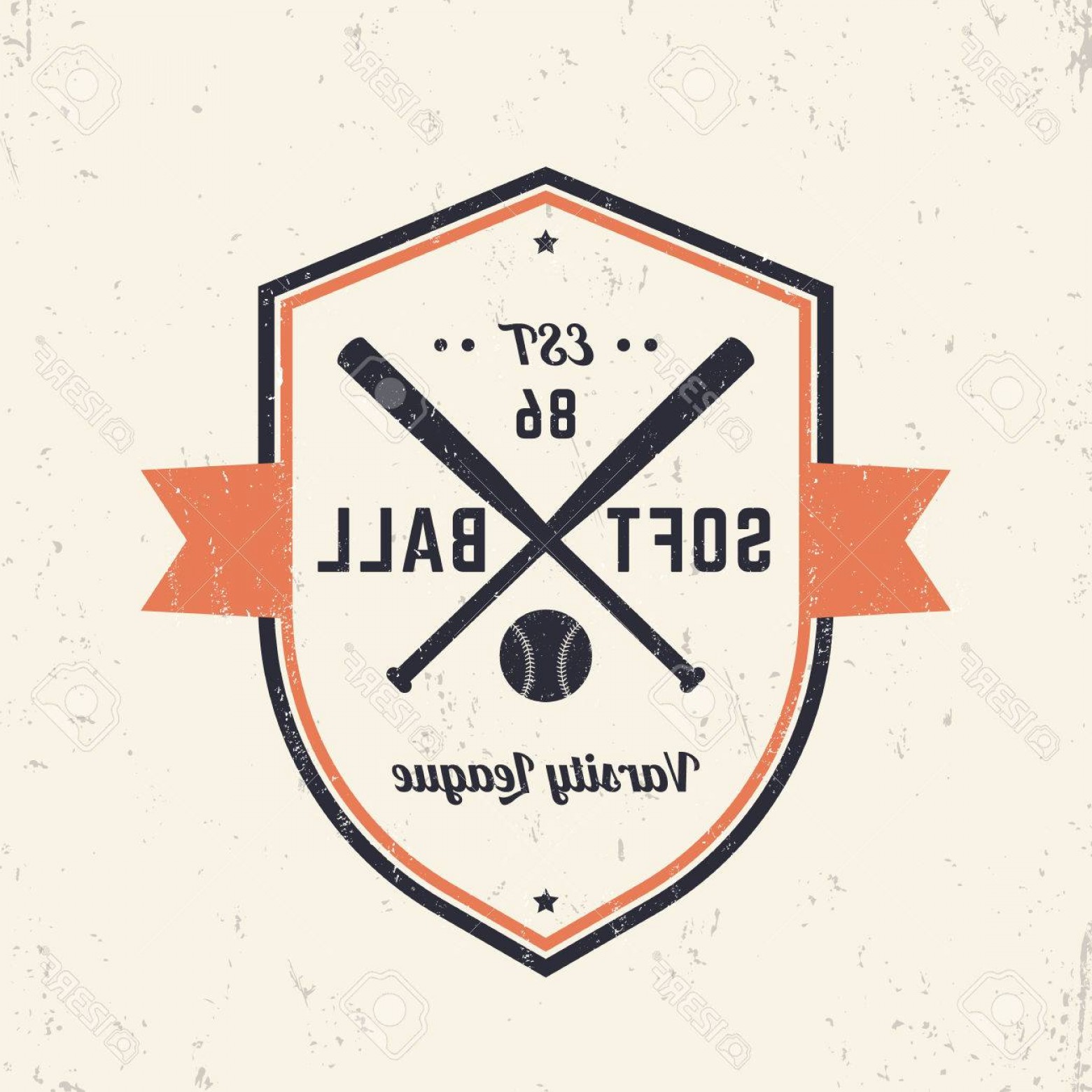 1560x1560 Photostock Vector Softball Vintage Logo Template Badge T Shirt