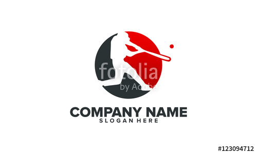 500x300 Softball, Baseball Logo Vector Illustration Stock Image