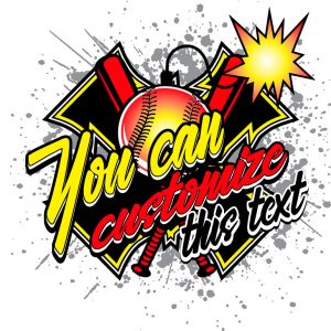 300x300 Baseball Softball Swing For The Rings T Shirt Vector Logo