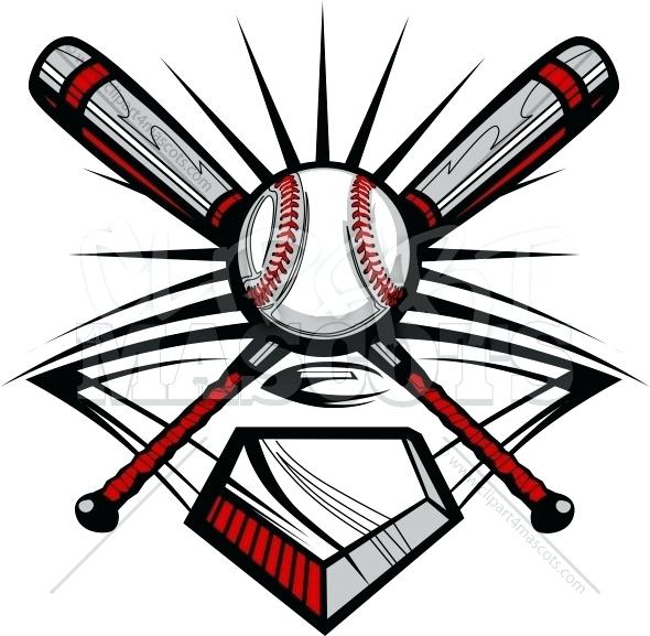 590x577 Baseball Bats Logo Vector Image Template Tournament