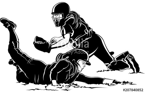 500x320 Softball Player Sliding Home Under Tag Stock Image And Royalty