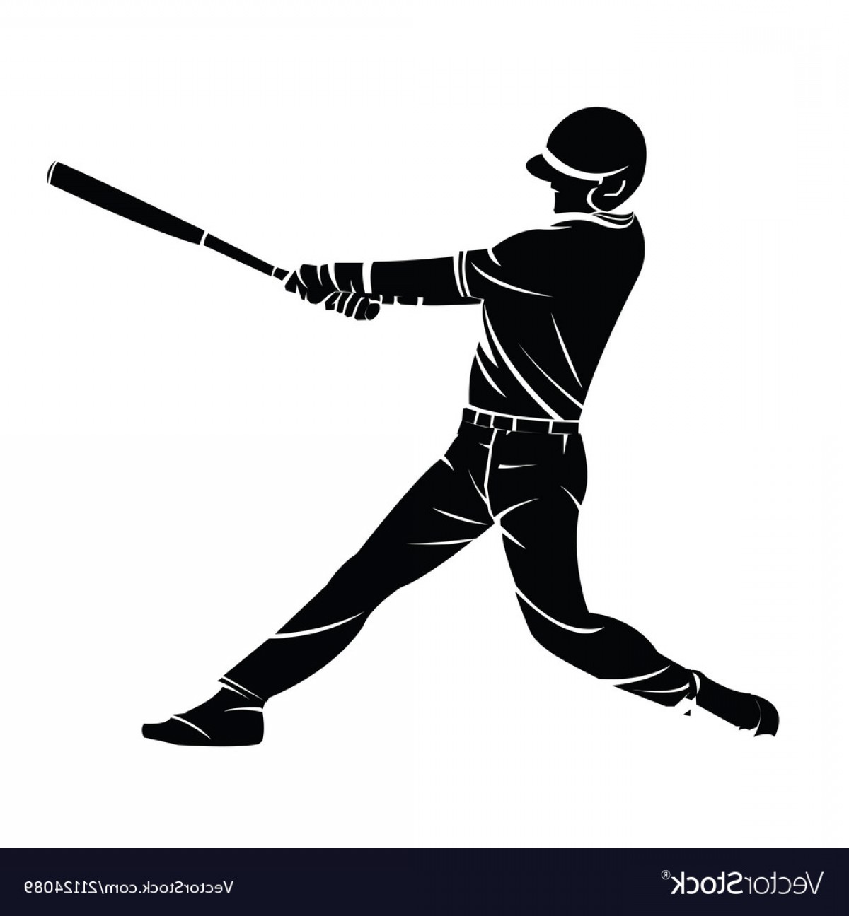 1200x1296 A Baseball Player Silhouette Vector Handandbeak