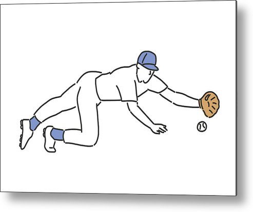 493x414 Baseball Player And Softball Player, Line Drawing Hand Drawn