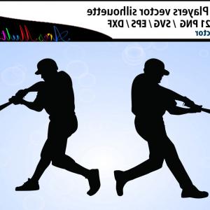 300x300 Set Baseball Player Silhouette Vector Softball Hoodamathrun