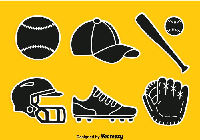 700x490 Softball Silhouette Element Vector