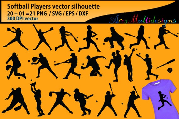 570x380 Softball Silhouette Softball Players Softball